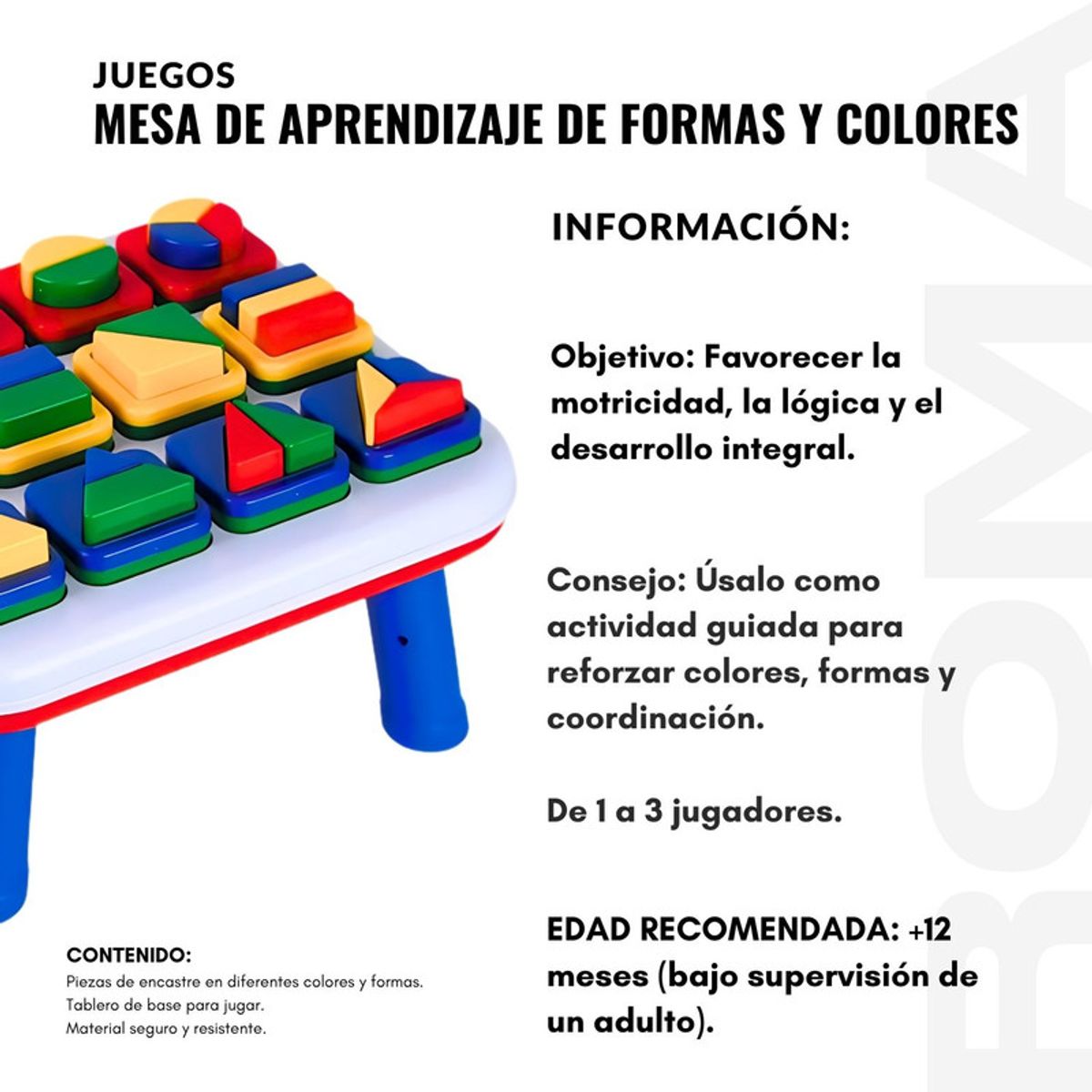GENERICO - MESA DE APRENDIZAJE DE FORMAS Y COLORES