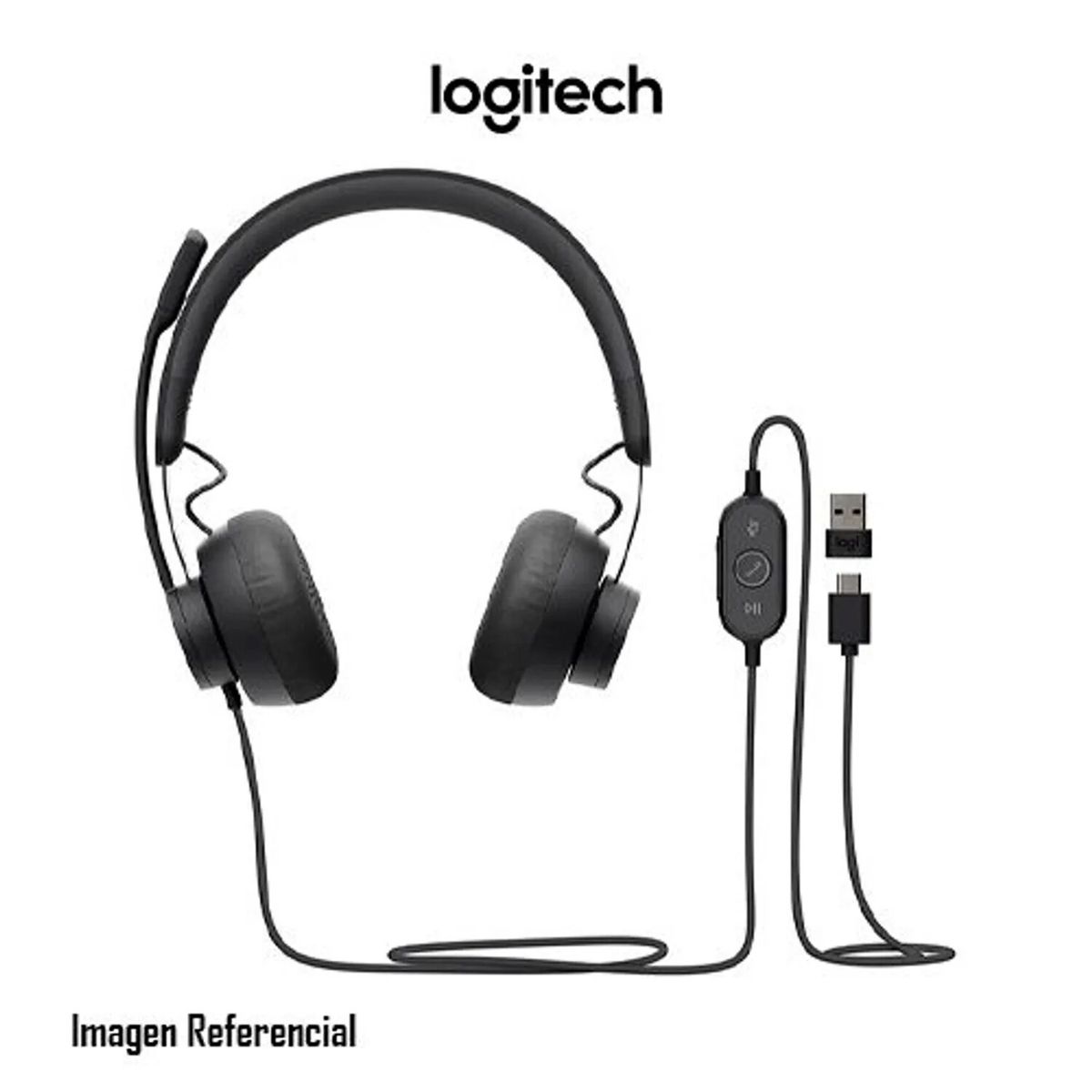 LOGITECH - AUDIFONO CMICROF LOGITECH B2B ZONE WIRED USBUSB-C TEAMS BLACK