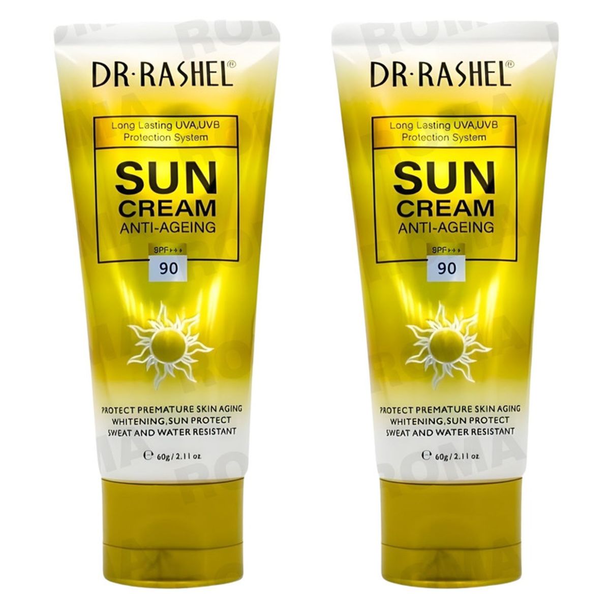 GENERICO - PACK 2 BLOQUEADOR SOLAR ANTIEDAD 90SPF 60G DR RASHEL