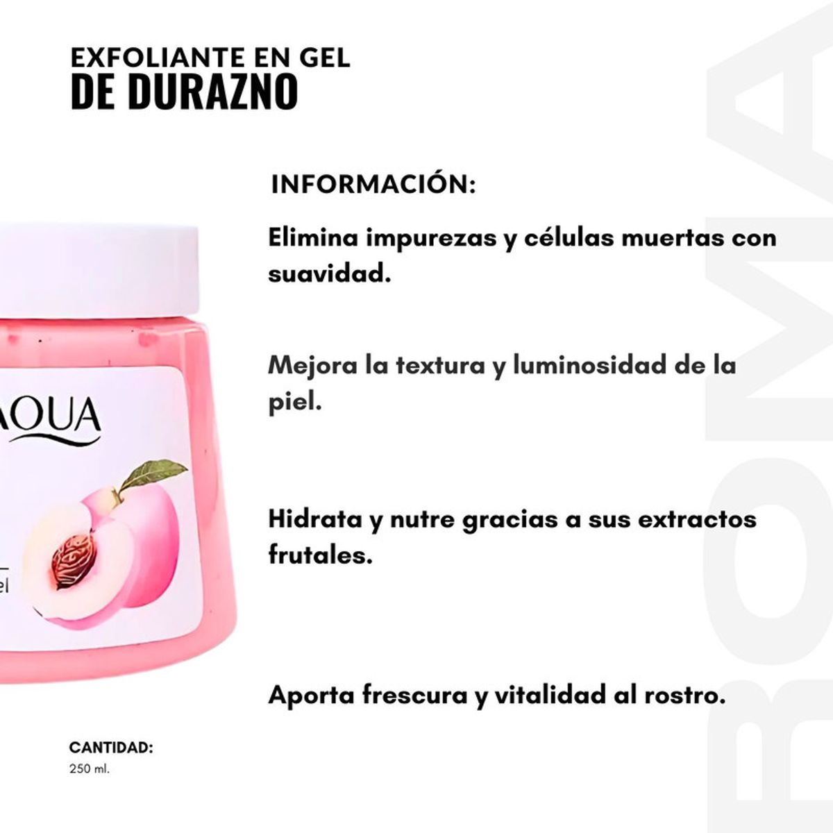 BIOAQUA - PACK 2 EXFOLIANTE EN GEL DE DURAZNO 250ML BIOAQUA