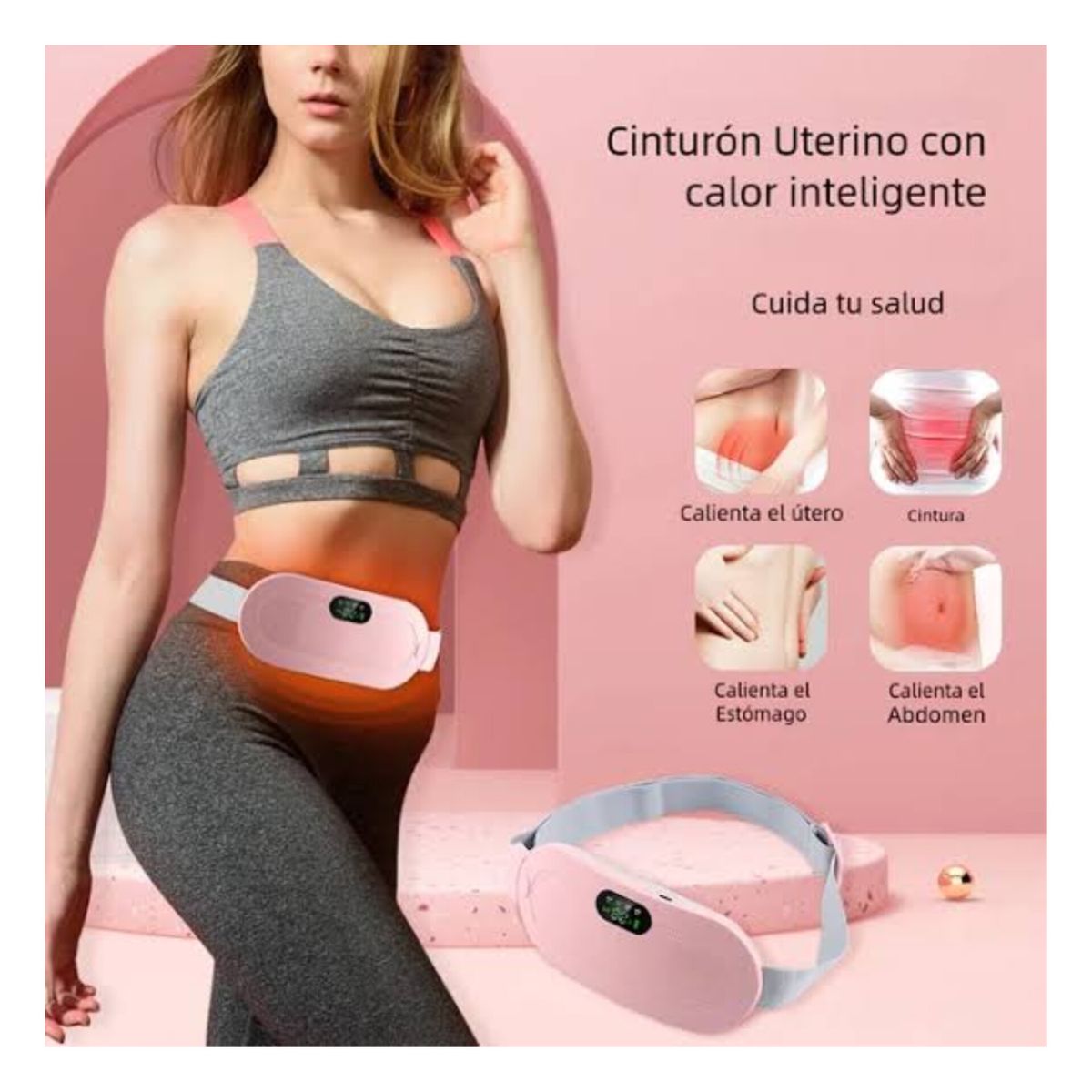 OEM - Cinturón masajeador  térmico Alivia Cólicos Menstruales