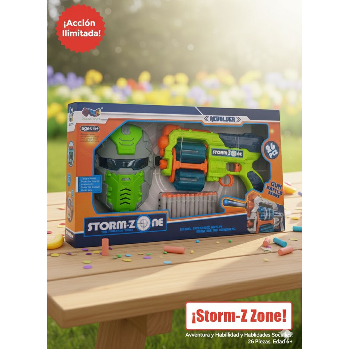 GENERICO - Juguete de Pistola Lanzadardos Verde