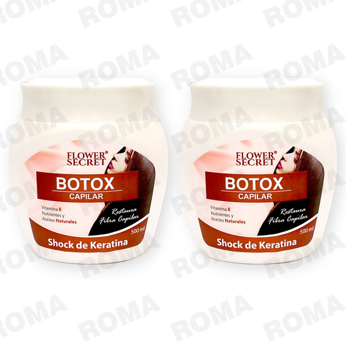 BIOAQUA - PACK 2 BOTOX CAPILAR SHOCK DE KERATINA FLOWER SECRET 1000ML