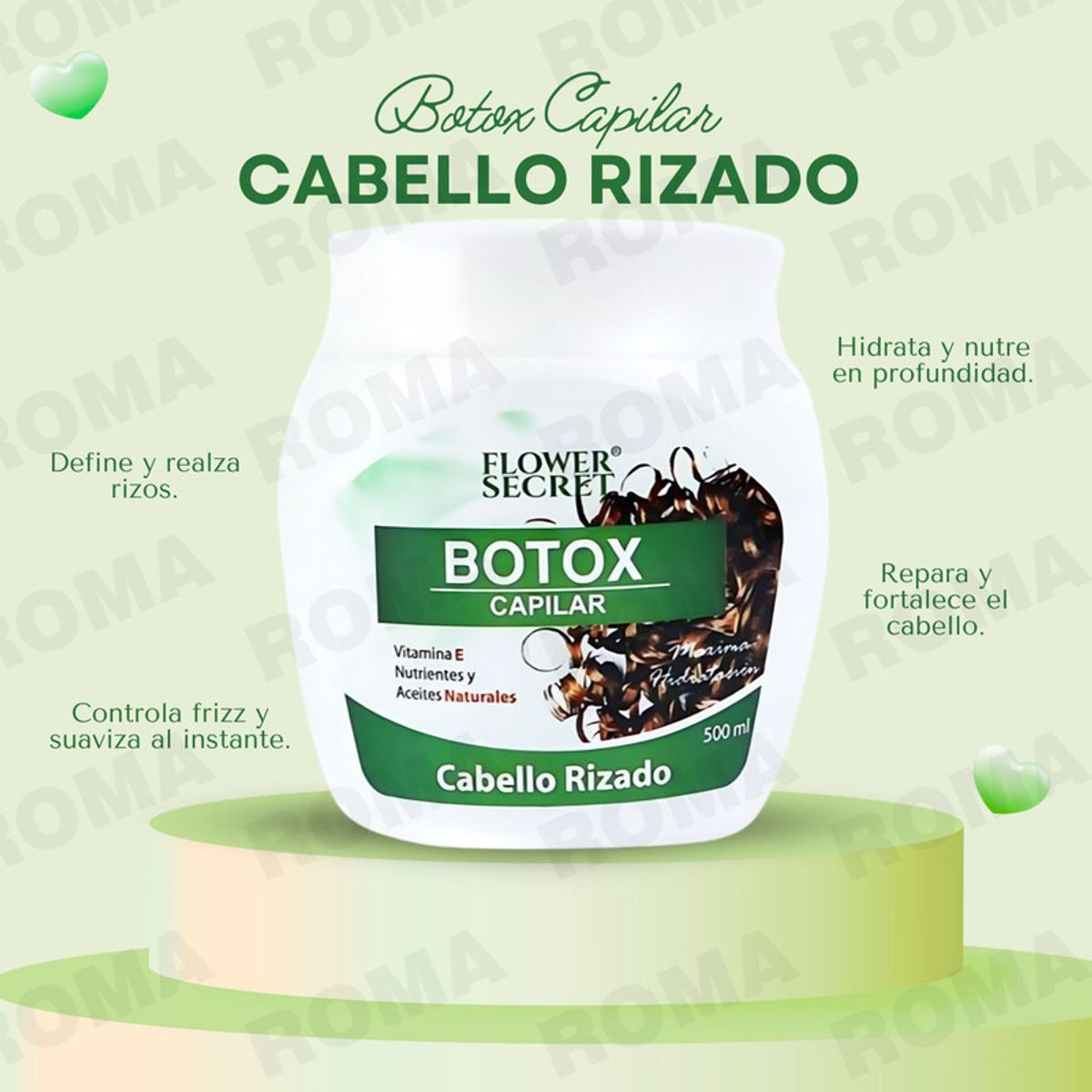 BIOAQUA - BOTOX CAPILAR CABELLO RIZADO FLOWER SECRET 500ML