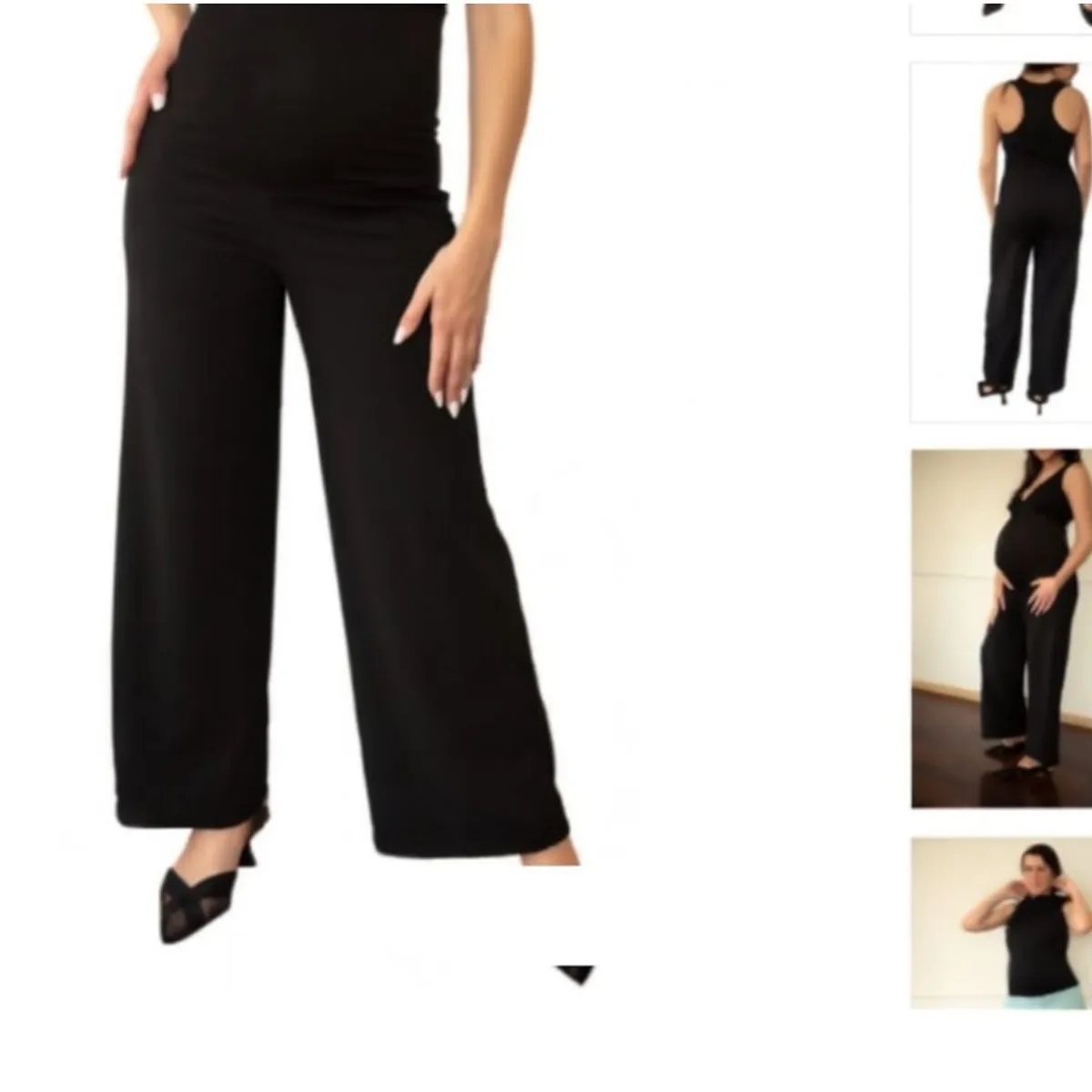 GENERICO - Pantalón Fresco De Tela Lino Con Bolsillos Para Embarazada