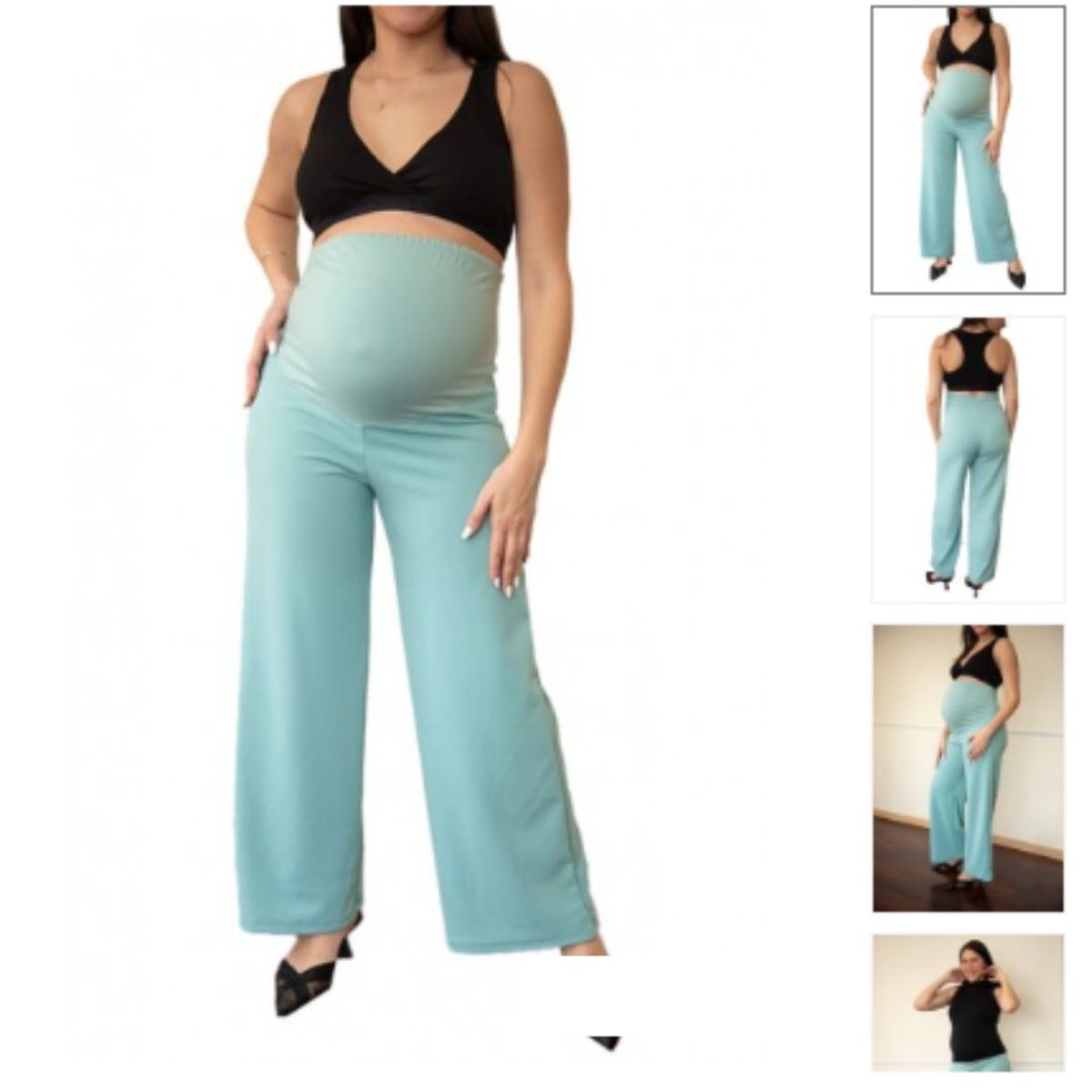 GENERICO - Pantalón Fresco De Tela Lino Con Bolsillos Para Embarazada