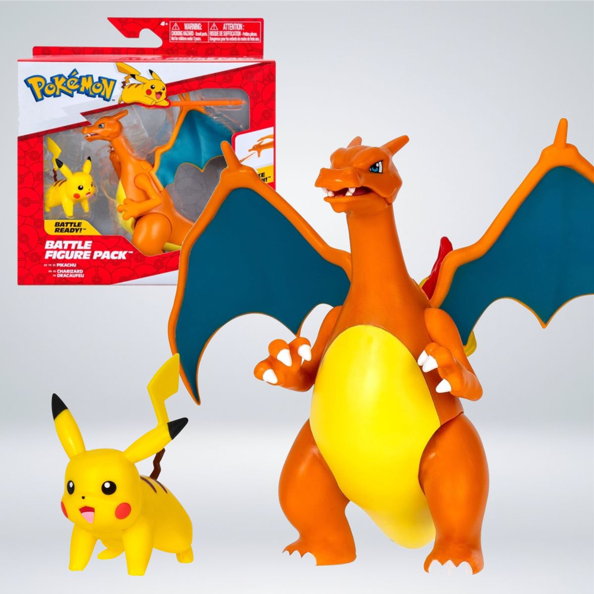 JAZWARES - FIGURA POKEMON BATTLE PACK - PIKACHU  CHARIZARD
