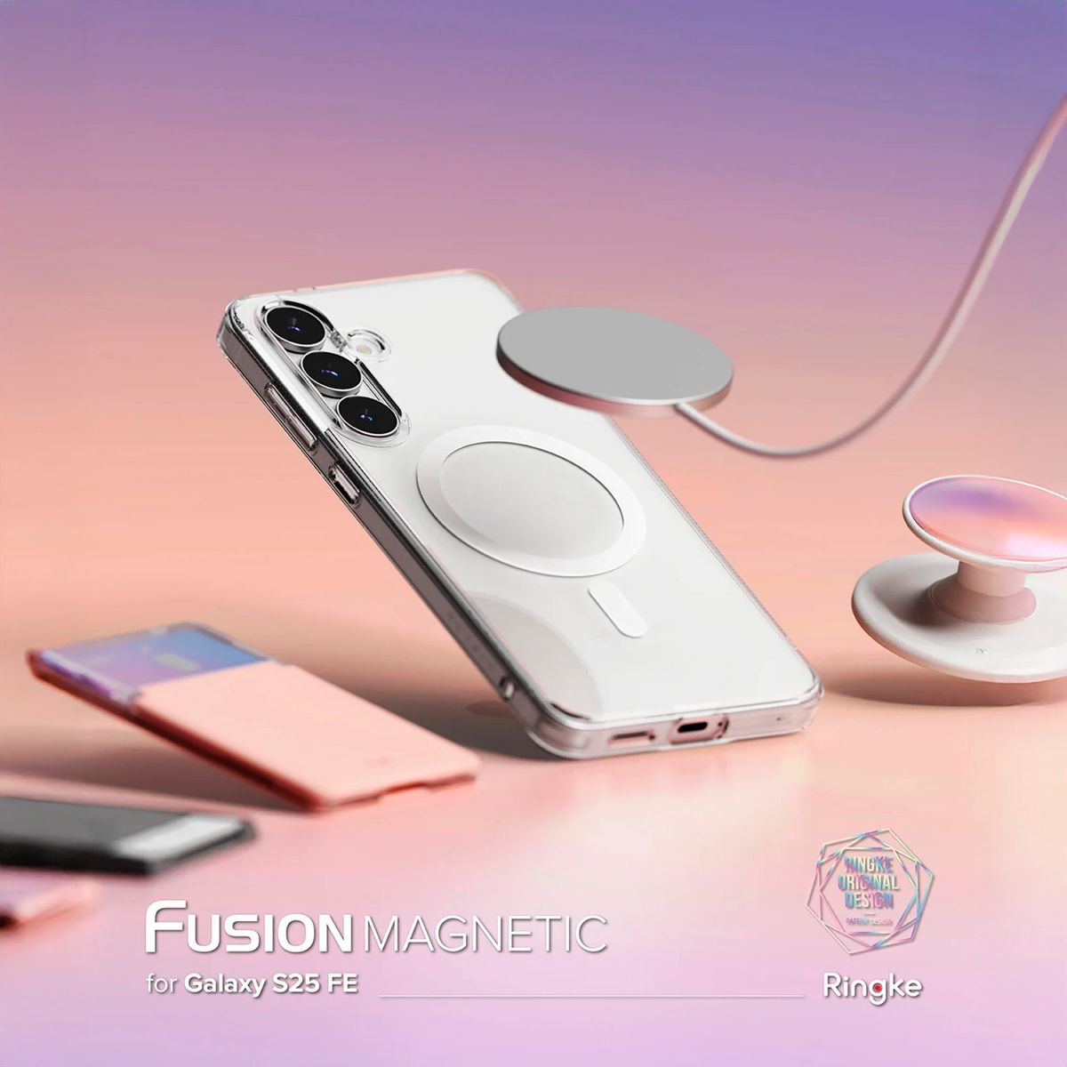 RINGKE - Case Galaxy S25 FE Ringke Fusion Transparente Magsafe