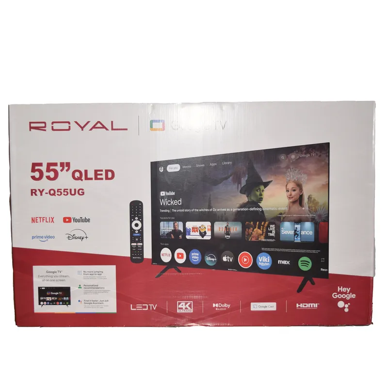 ROYAL - TELEVISOR ROYAL 55PULGADAS QLED RY-Q55UG GOOGLE TV