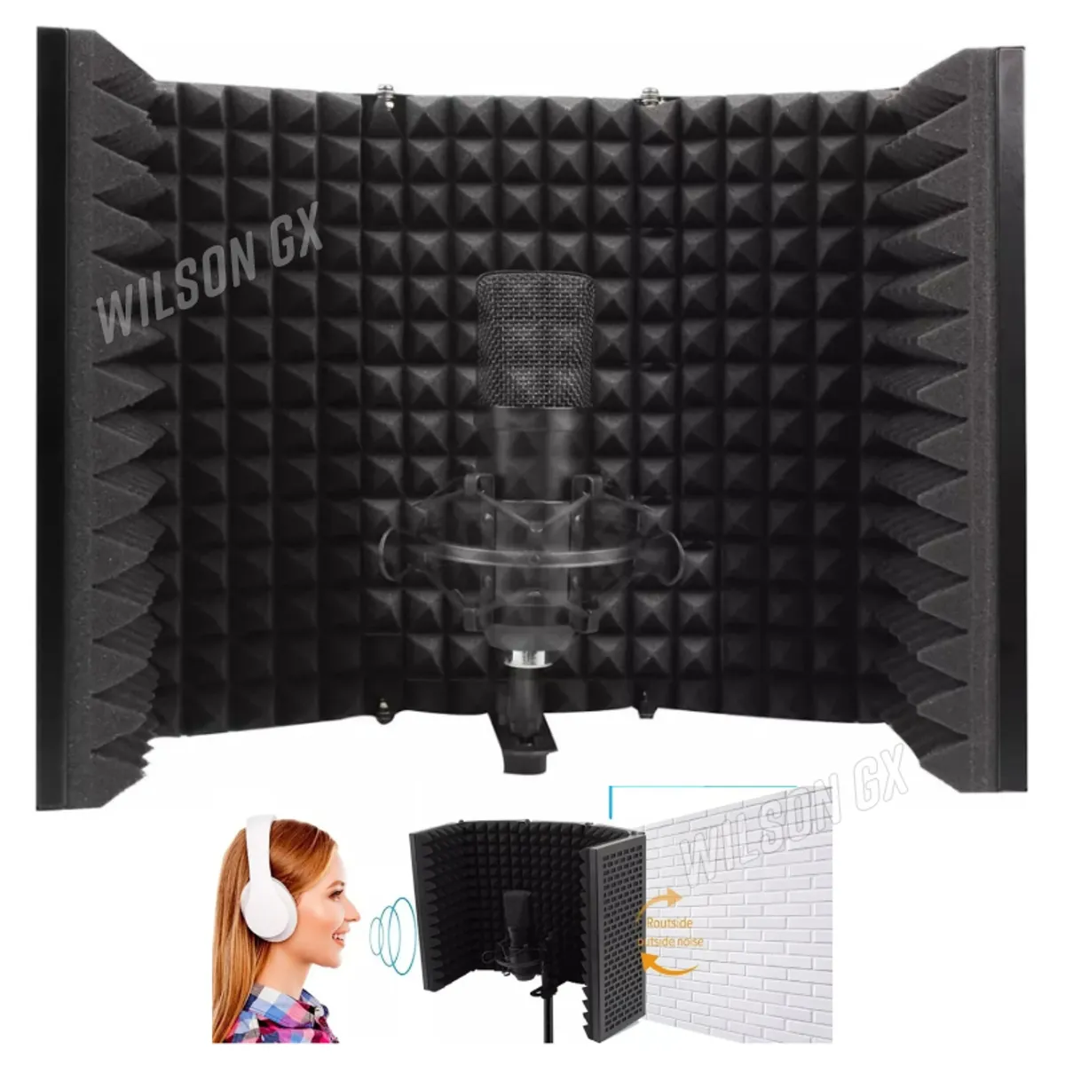 GENERICO - Panel Acústico Aislamiento Sonido para Micrófono 5 Stream Tiktok