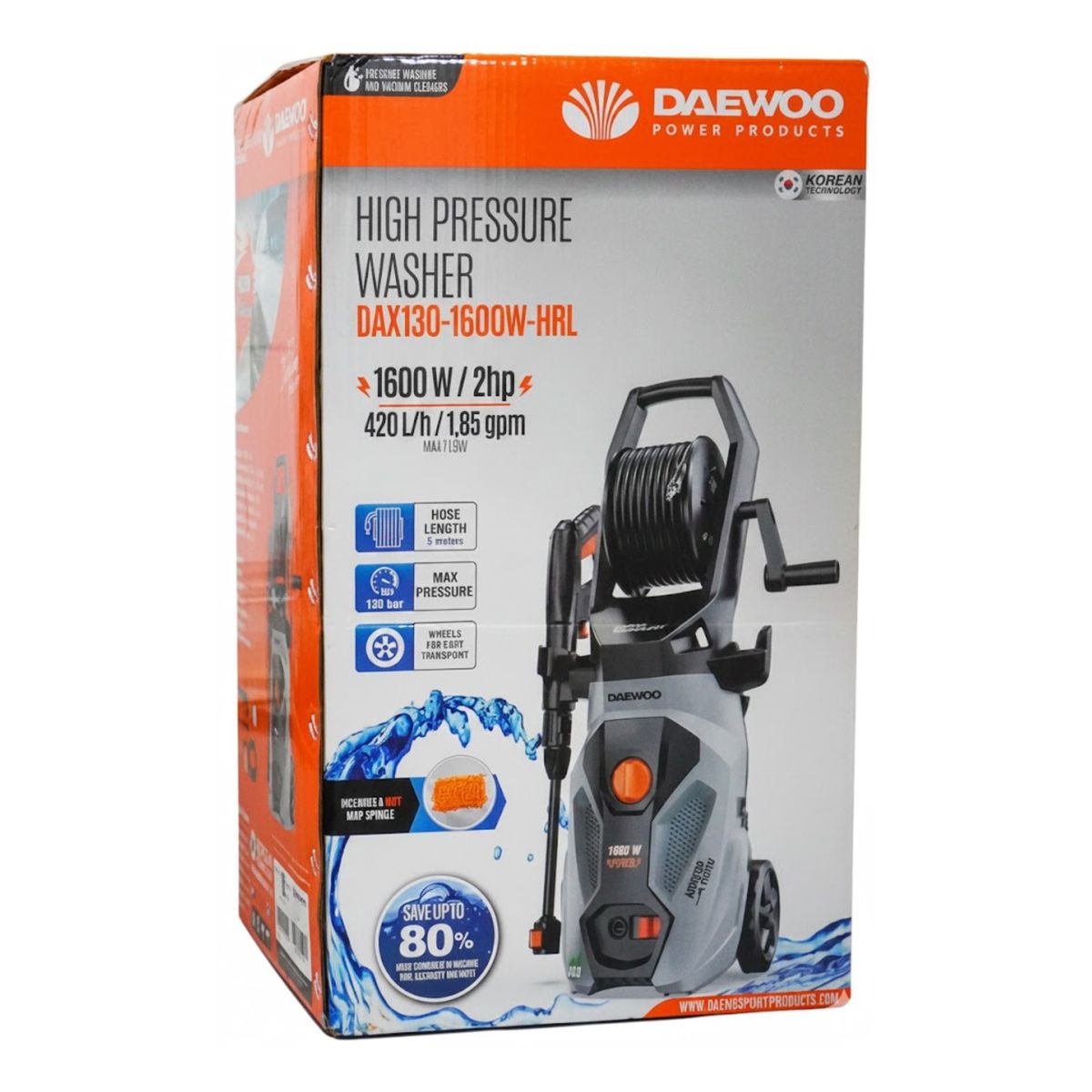 DAEWOO - HIDROLAVADORA ALTA PRESION 1885 PSI 1600W DAX130 DAEWOO