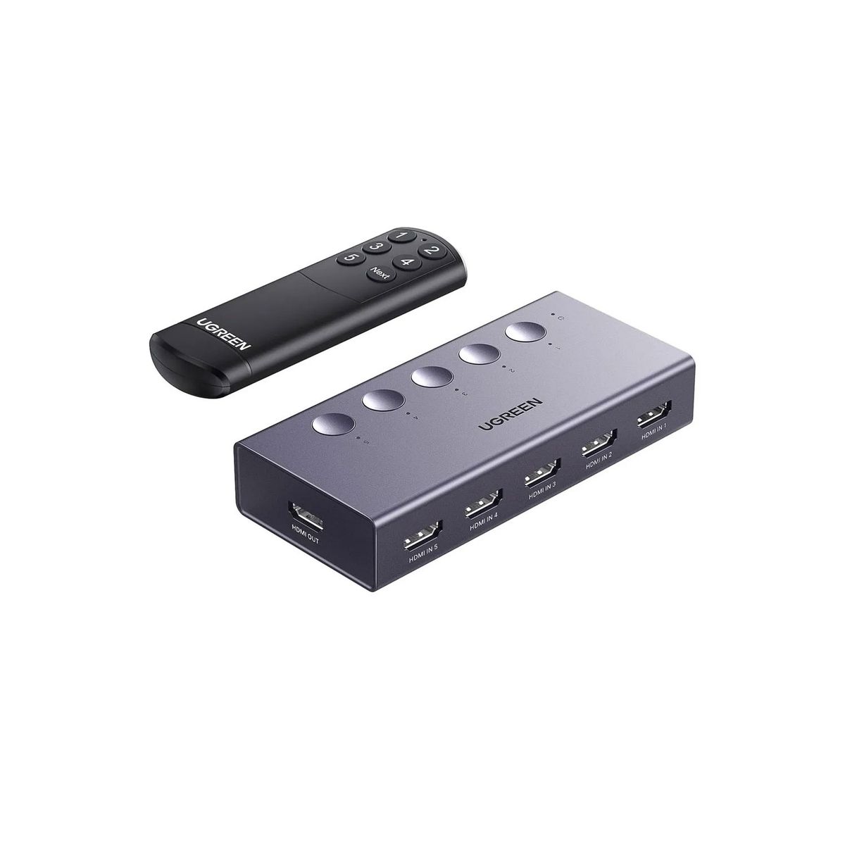 UGREEN - Switch Ugreen HDMI 5 en 1 Salida 4K 60Hz Gris CM568 25857