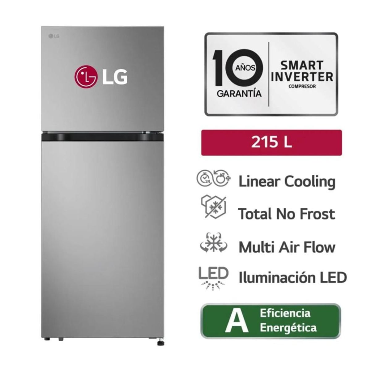LG - REFRIGERADORA LG 215L VT22BPY SD PLATEADO
