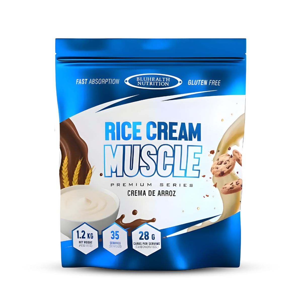 GENERICO - Crema de arroz Bluhealth Nutrition 1.2 kg - Cookie and cream