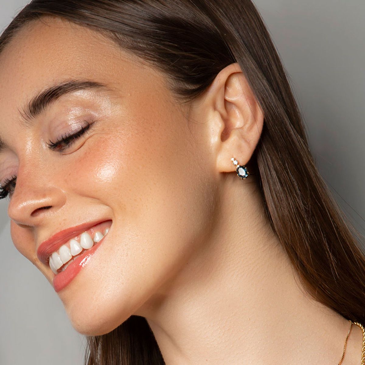 BALIQ - Aretes Topacio London Oro 18K & Brillantes