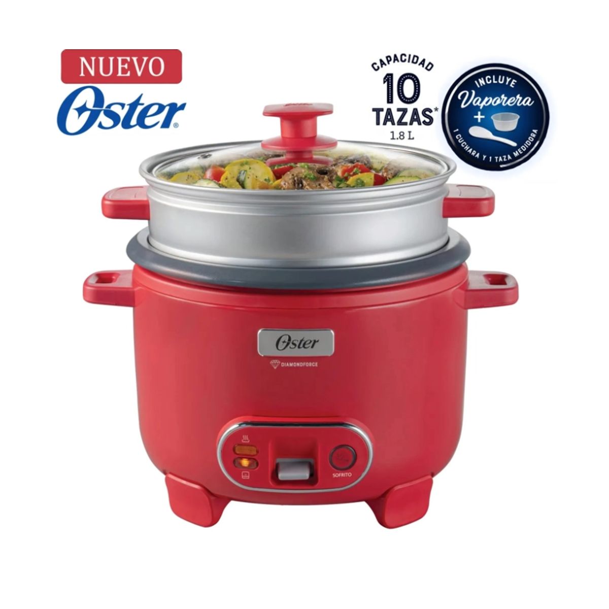OSTER - OLLA  ARROCERA DE 10 TAZAS DIAMONDFORCE OSTER CKSTRC10DFPNK