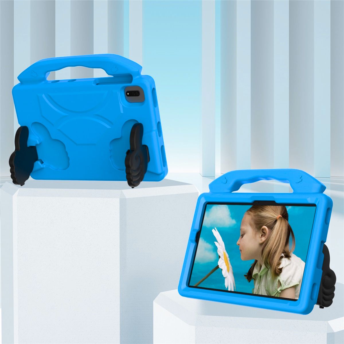 GENERICO - Funda Protector Goma Eva Antigolpe Para Huawei MatePad SE 11" 2024 - CELESTE