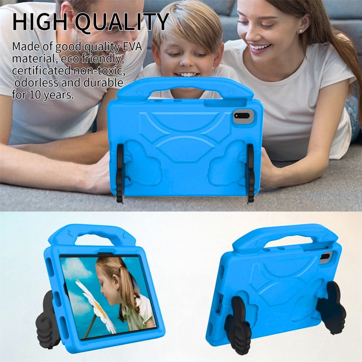 GENERICO - Funda Protector Goma Eva Antigolpe Para Huawei MatePad SE 11" 2024 - CELESTE