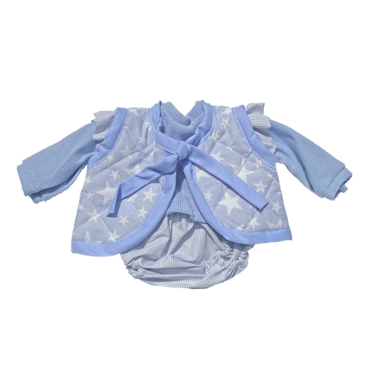 ANTONIO JUAN - Ropa Antonio Juan Para Muñecas Reborn 42 cm - Chaleco Azul Estrellas