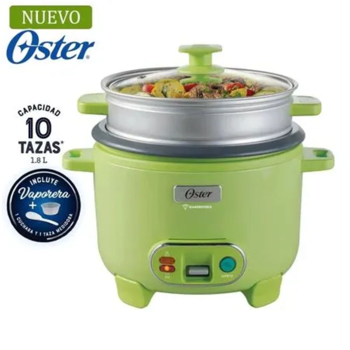 OSTER - Olla Arrocera Sofrito Vaporera Diamondforce Oster CKSTRC10DFGRN 1.8 Lts Verde