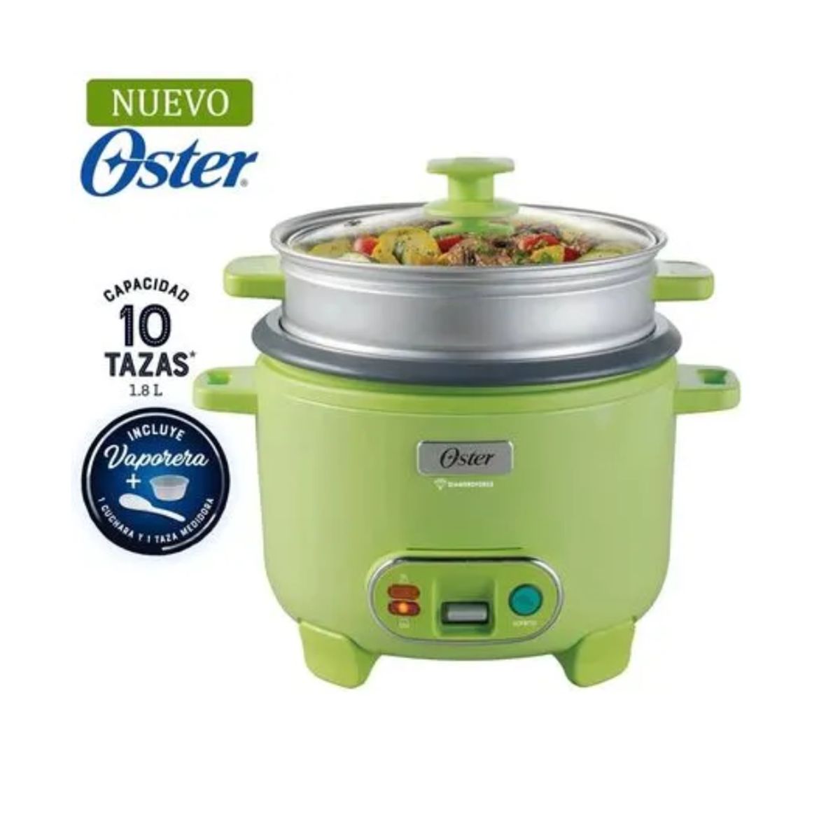 OSTER - Olla Arrocera Sofrito Vaporera Diamondforce Oster CKSTRC10DFGRN 1.8 Lts Verde