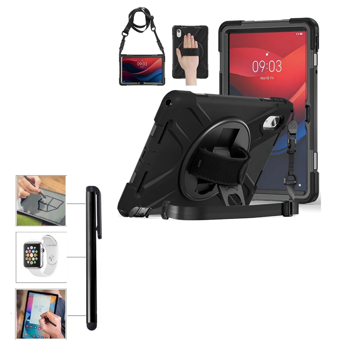 GENERICO - Funda Armor + Lapiz Optico para Lenovo Tab M11 TB330FU TB330XU Case