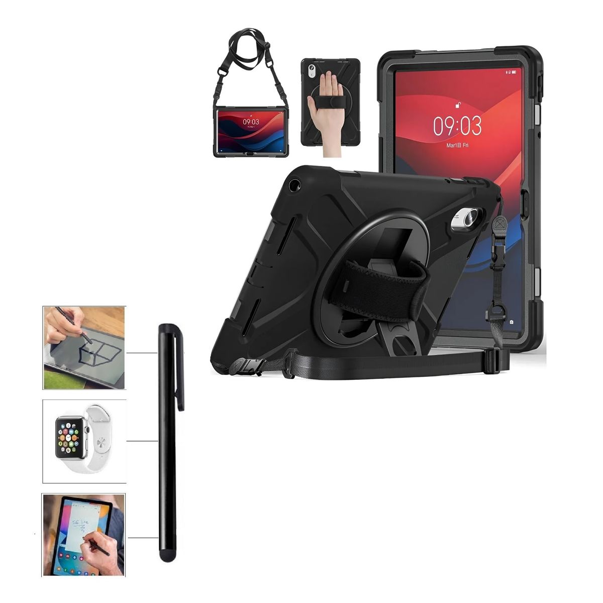 GENERICO - Funda Armor + Lapiz Optico para Lenovo Tab M11 TB330FU TB330XU Case