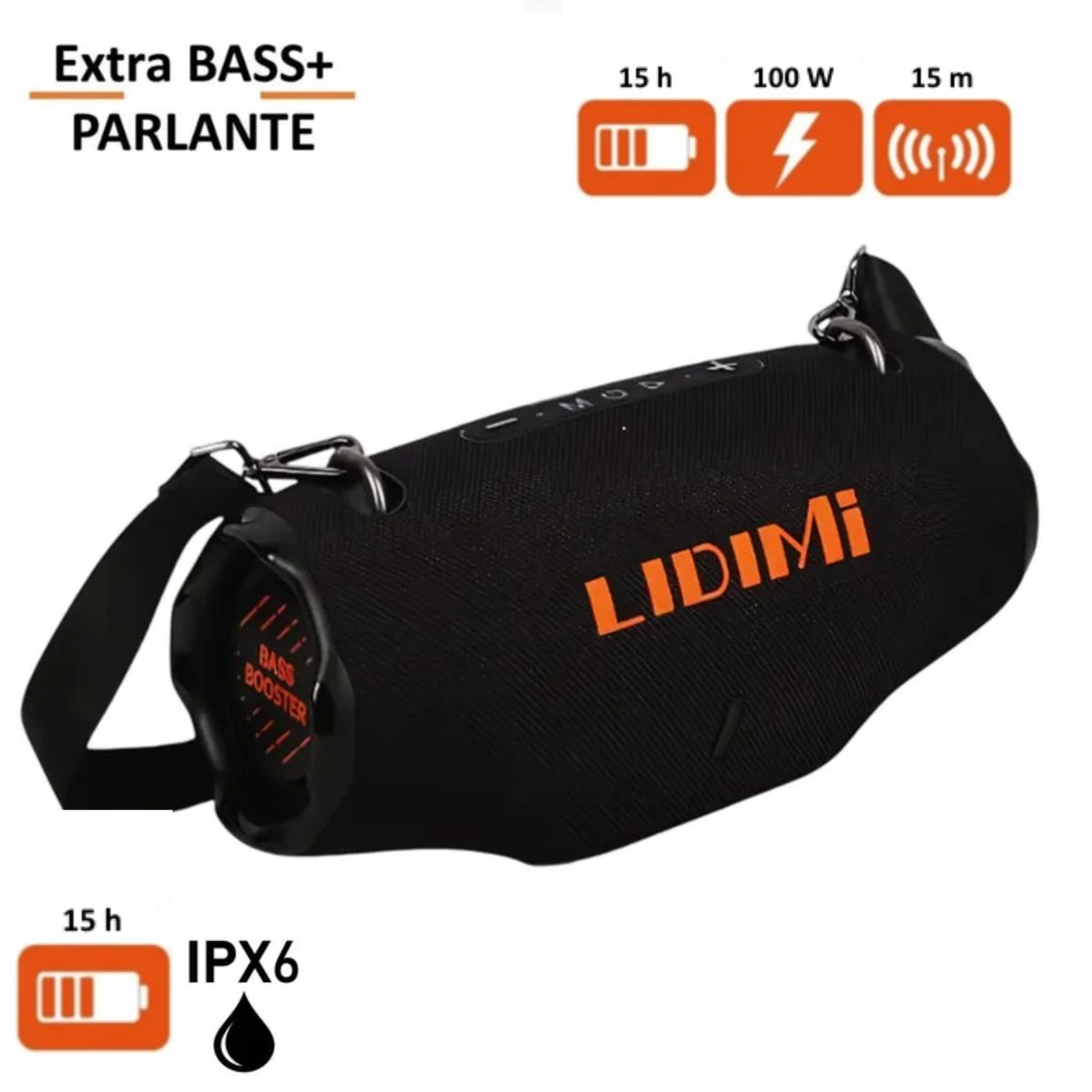 LIDIMI - Parlante Portátil Lidimi LD-S835 Extra Bass 100W Bluetooth USB