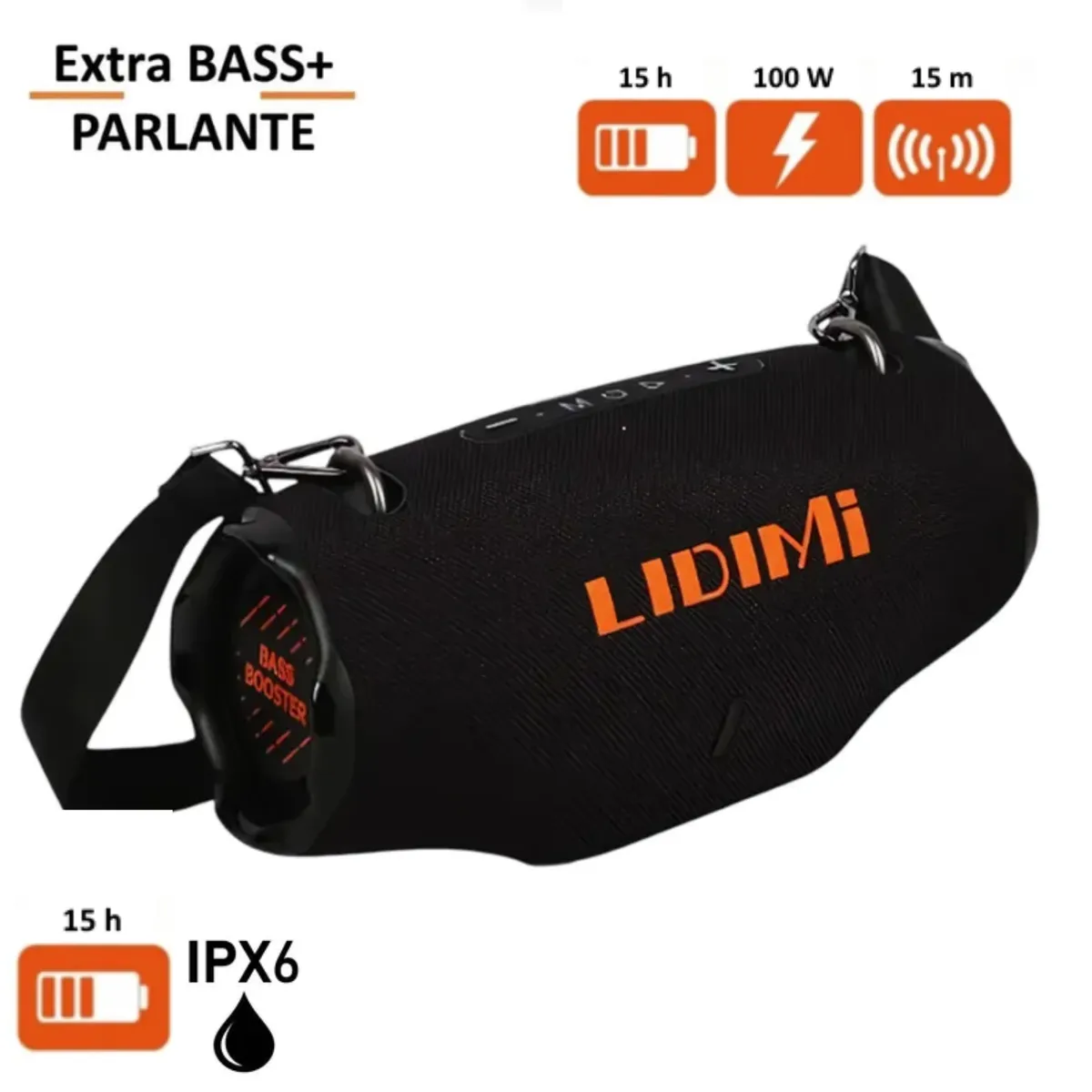 LIDIMI - Parlante Portátil Lidimi LD-S835 Extra Bass 100W Bluetooth USB