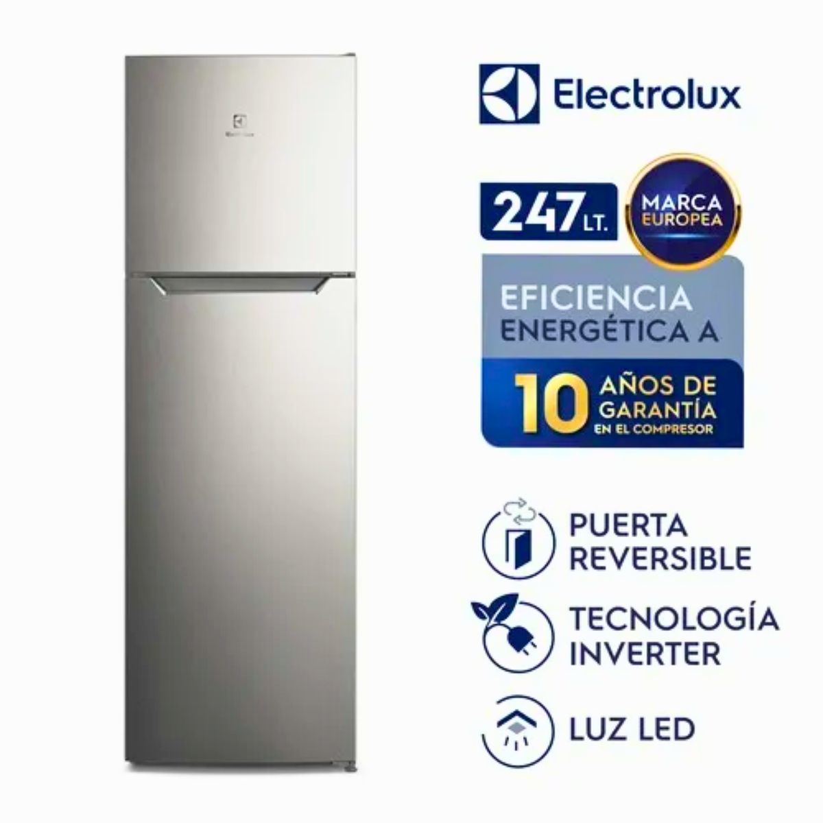 ELECTROLUX - Refrigerador Electrolux No Frost Top Mount 251L ERT28F2P4AS