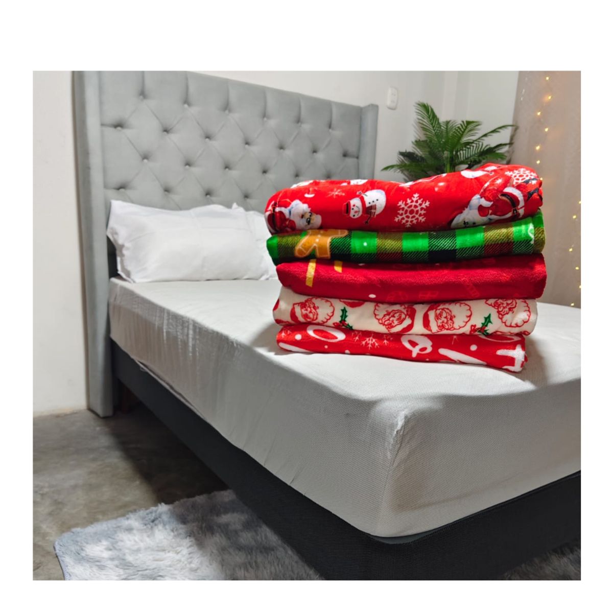 CUTE - MANTA CON DISEÑO NAVIDENO