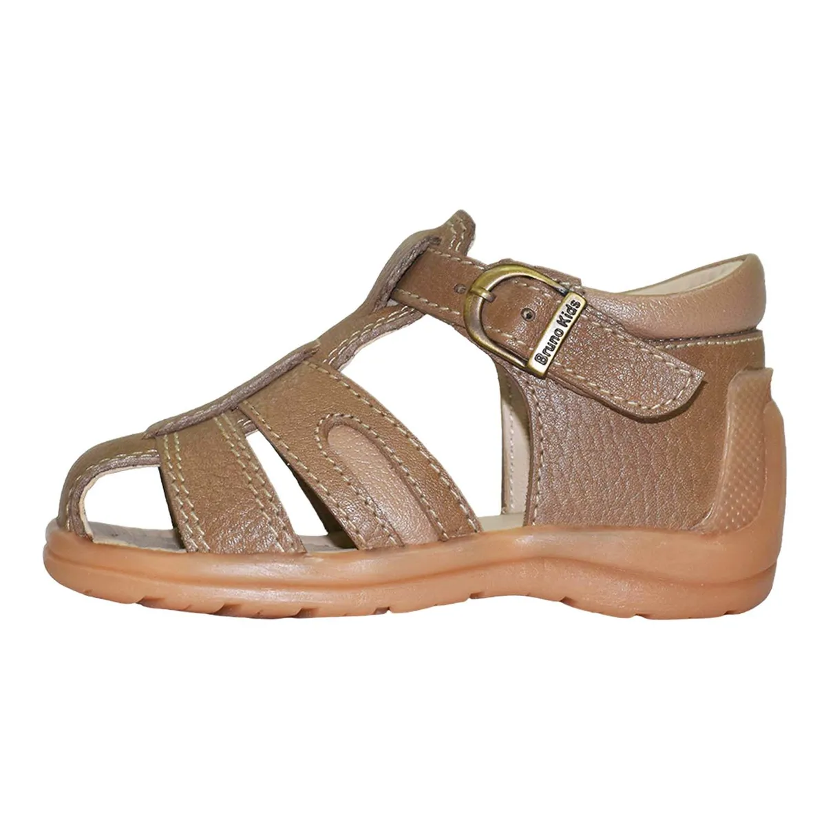 BRUNO KIDS - SANDALIA DE CUERO PIBE PARA NIÑO BRUNO KIDS NUTRIA PRIMEROS PASOS