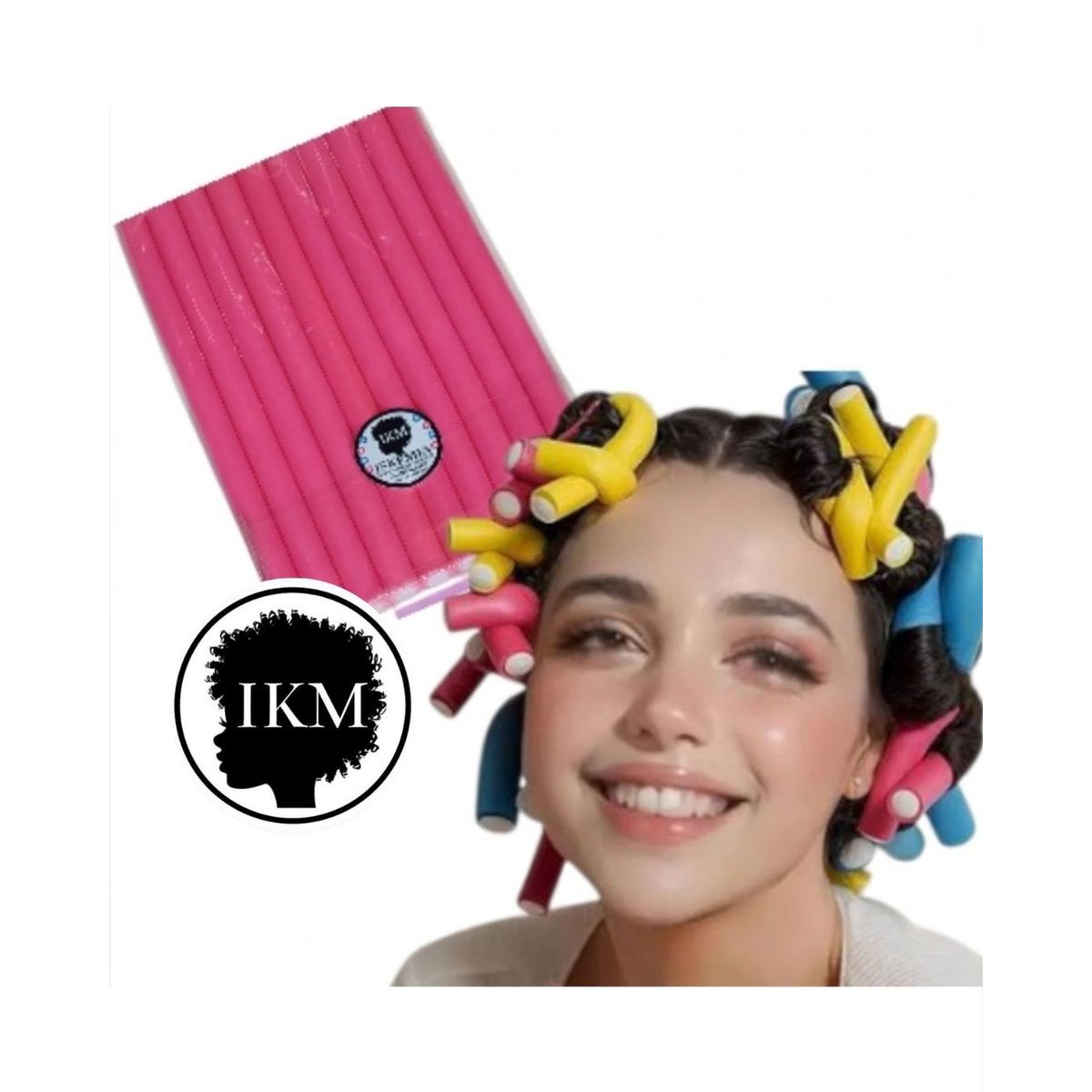 GENERICO - Tubos Flexi Rods Ruleros Flexibles para rizos en cabello natural y extensiones  en Rosado