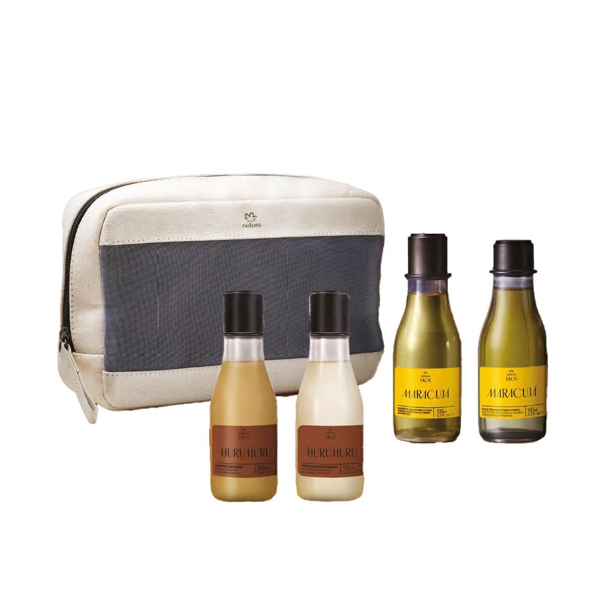Natura - KIT Viaje Ekos SH ACC Murumuru Jabon y Oleo Maracuya x4