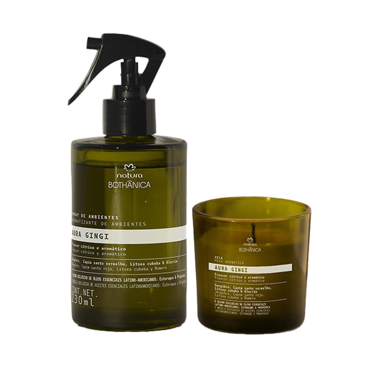 NATURA - Natura Bothanica Aura Gingi Spray de Ambientes y Vela