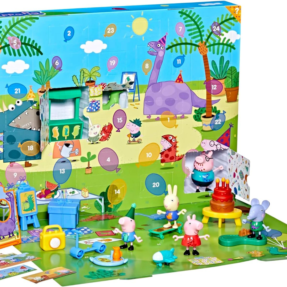 PEPPA PIG - Peppa Pig Calendario de Cumpleaños – 24 Sorpresas + 5 Figuras