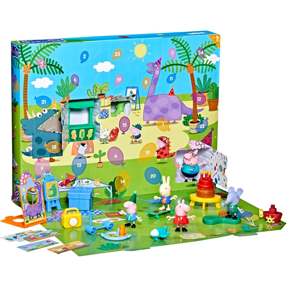 PEPPA PIG - Peppa Pig Calendario de Cumpleaños – 24 Sorpresas + 5 Figuras