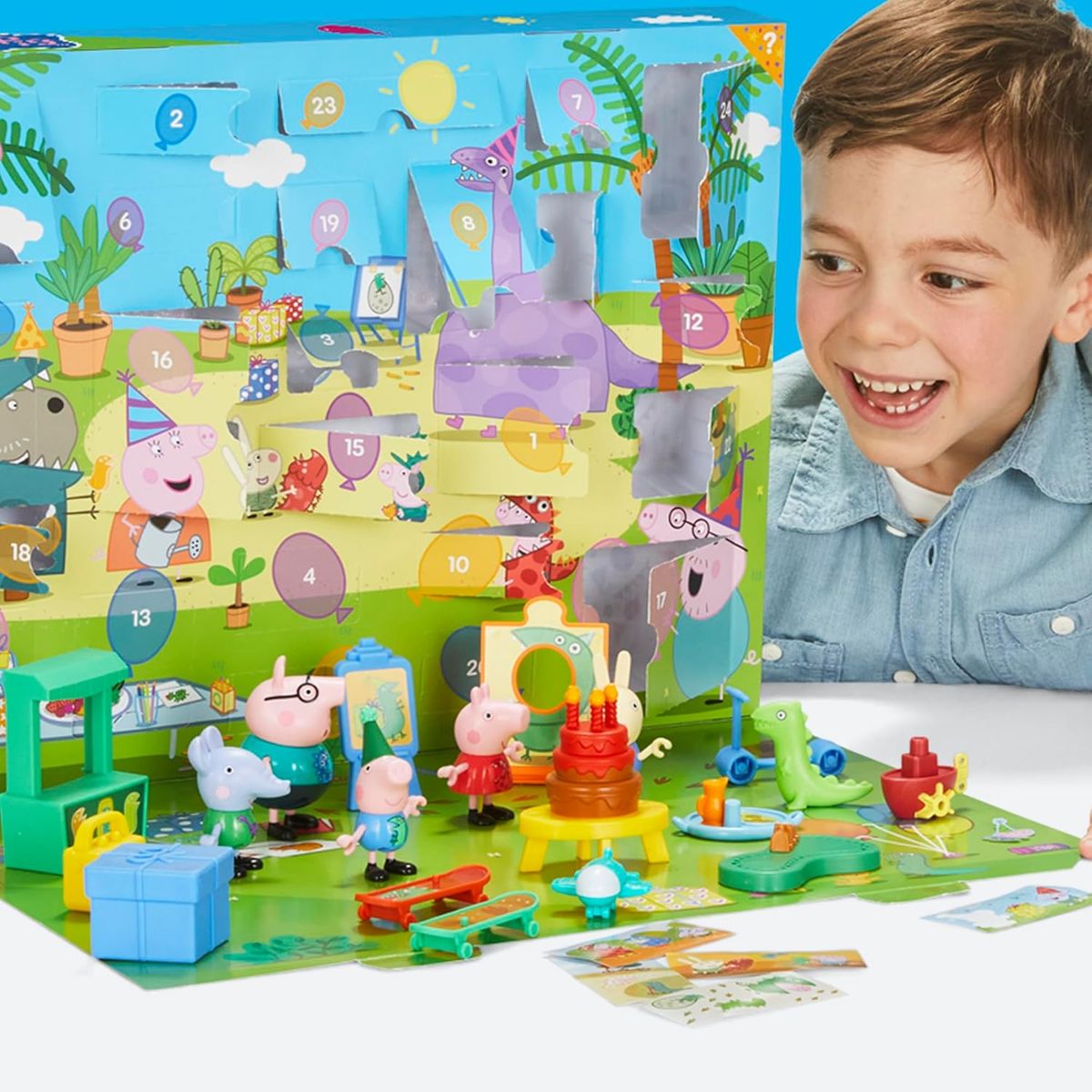 PEPPA PIG - Peppa Pig Calendario de Cumpleaños – 24 Sorpresas + 5 Figuras