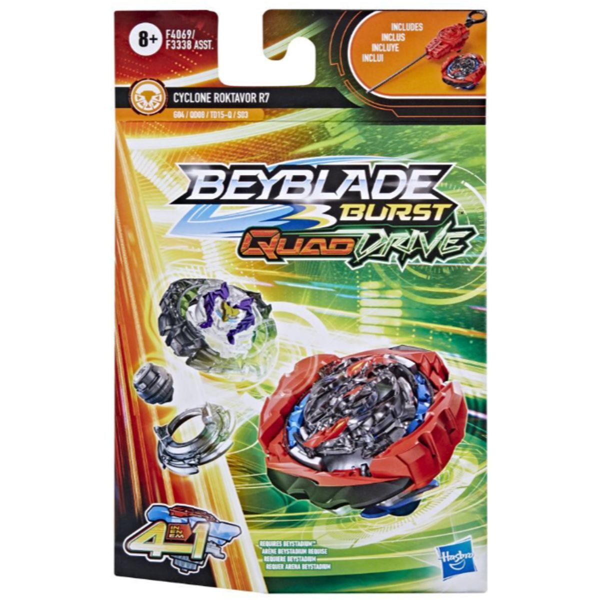 TAKARA TOMY - BEYBLADE BURST QUADDRIVE CYCLONE ROKTAVOR R7