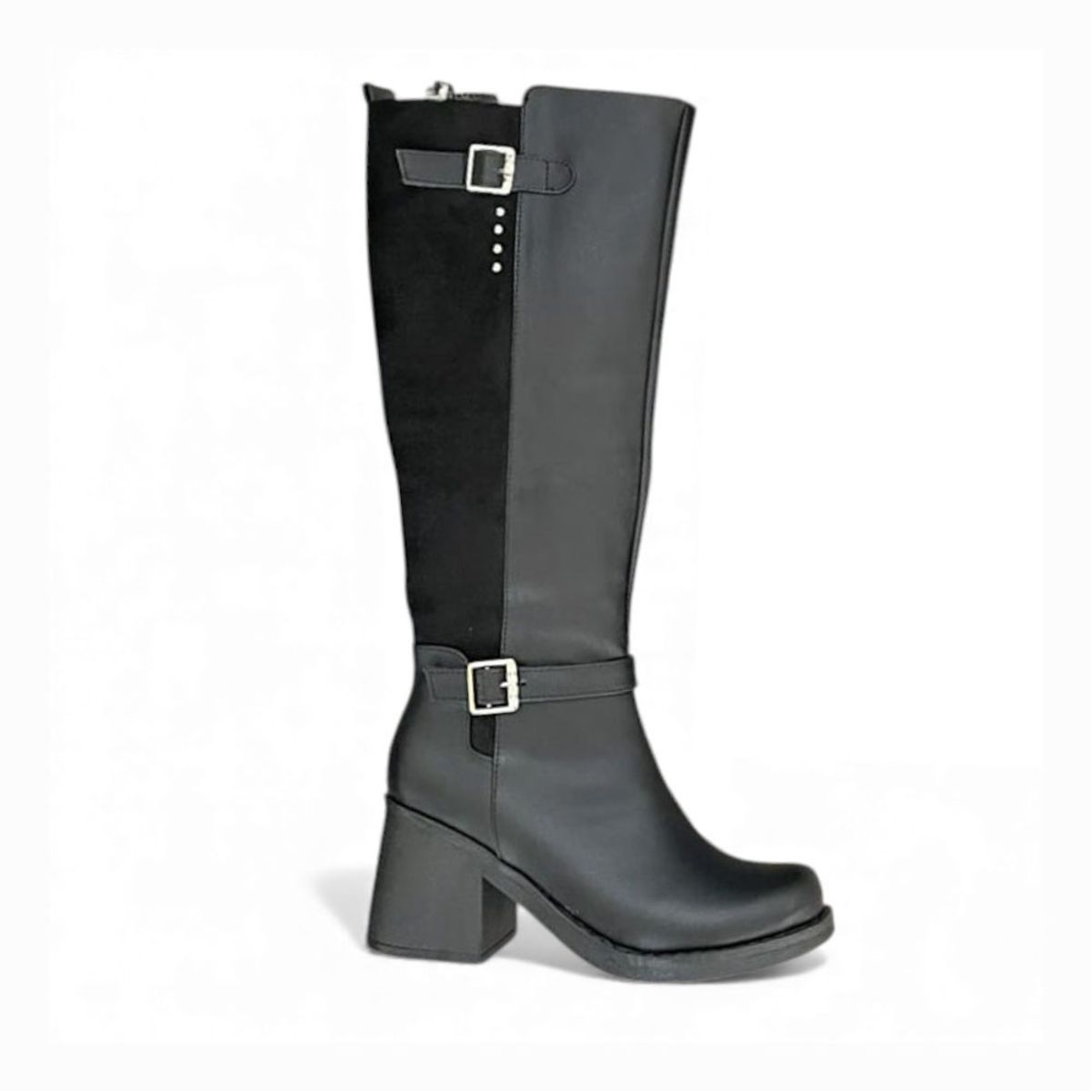 GENERICO - Bota Mujer 1431L-70 Taco 7 Detallito Color Negro