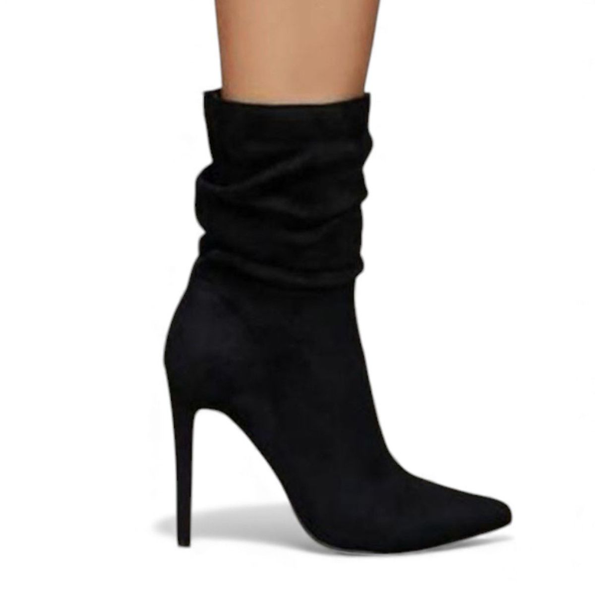 GENERICO - Botin Mujer 1299P-68 Planta De Goma Taco 9 Plataforma Interna 2 Gamuza Color Negro