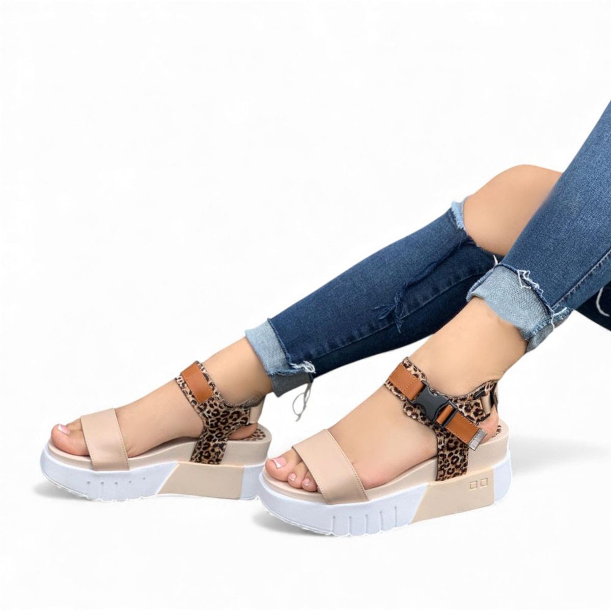 GENERICO - Sandalia Mujer 1431L-55 Dont Care Color Animal Print