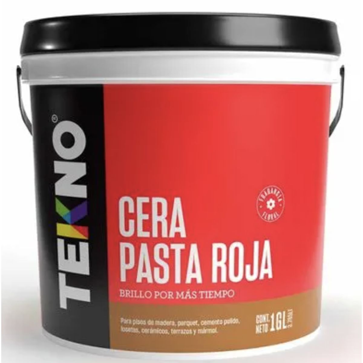 GENERICO - CERA TEKNO BALDE 4LT PASTA ROJO