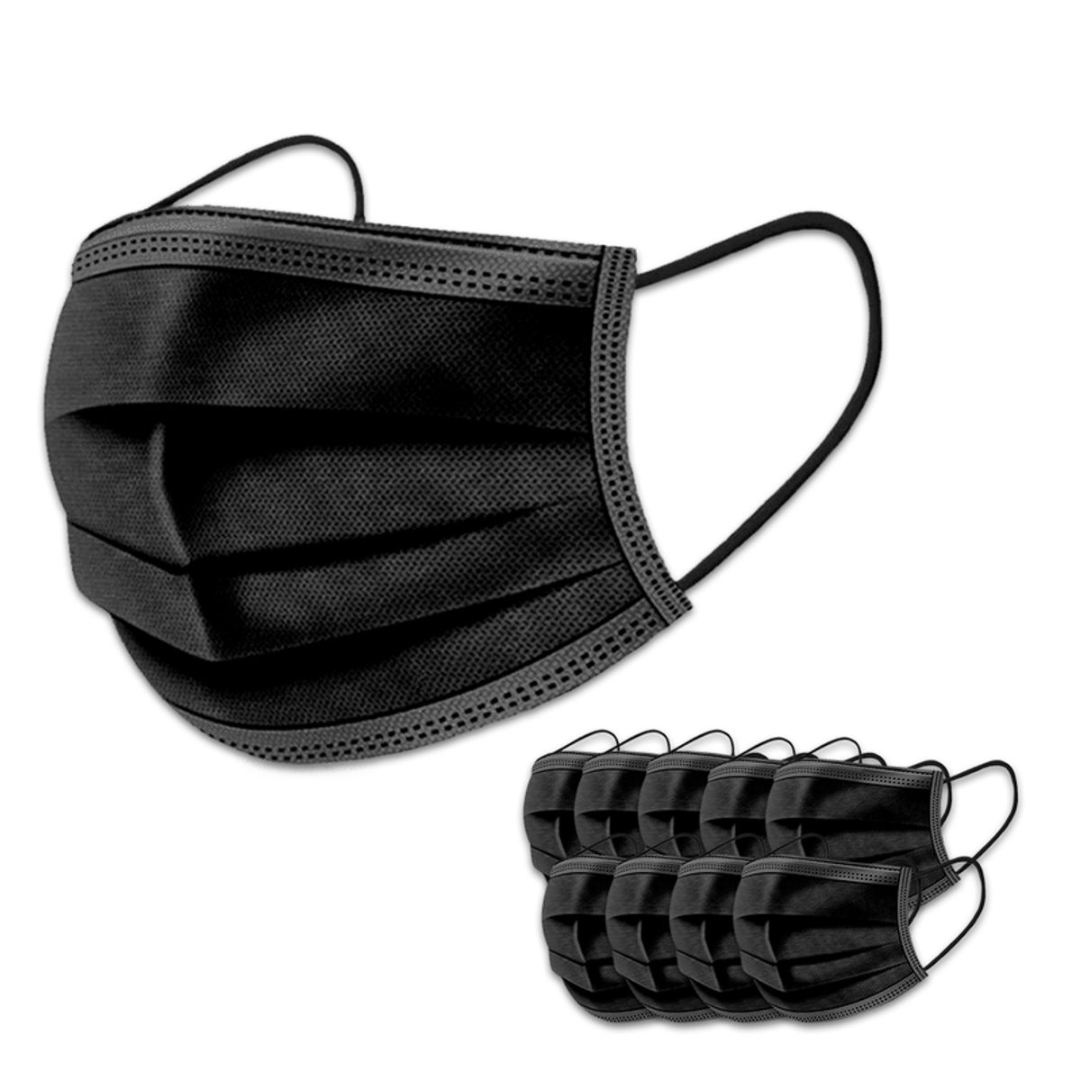 GENERICO - MASCARILLA QUIRURGICA 3 capas NEGRO X 500 UNIDADES