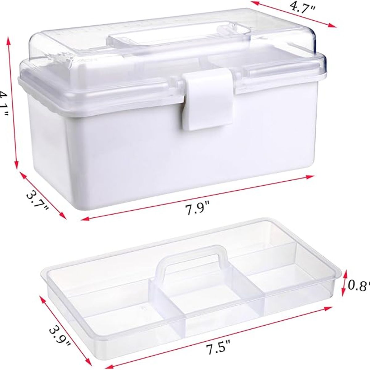 Caja de medicamentos Caja para el hogar Caja médica de primeros auxilios - Blanco, marca GENERICO - Foto 2