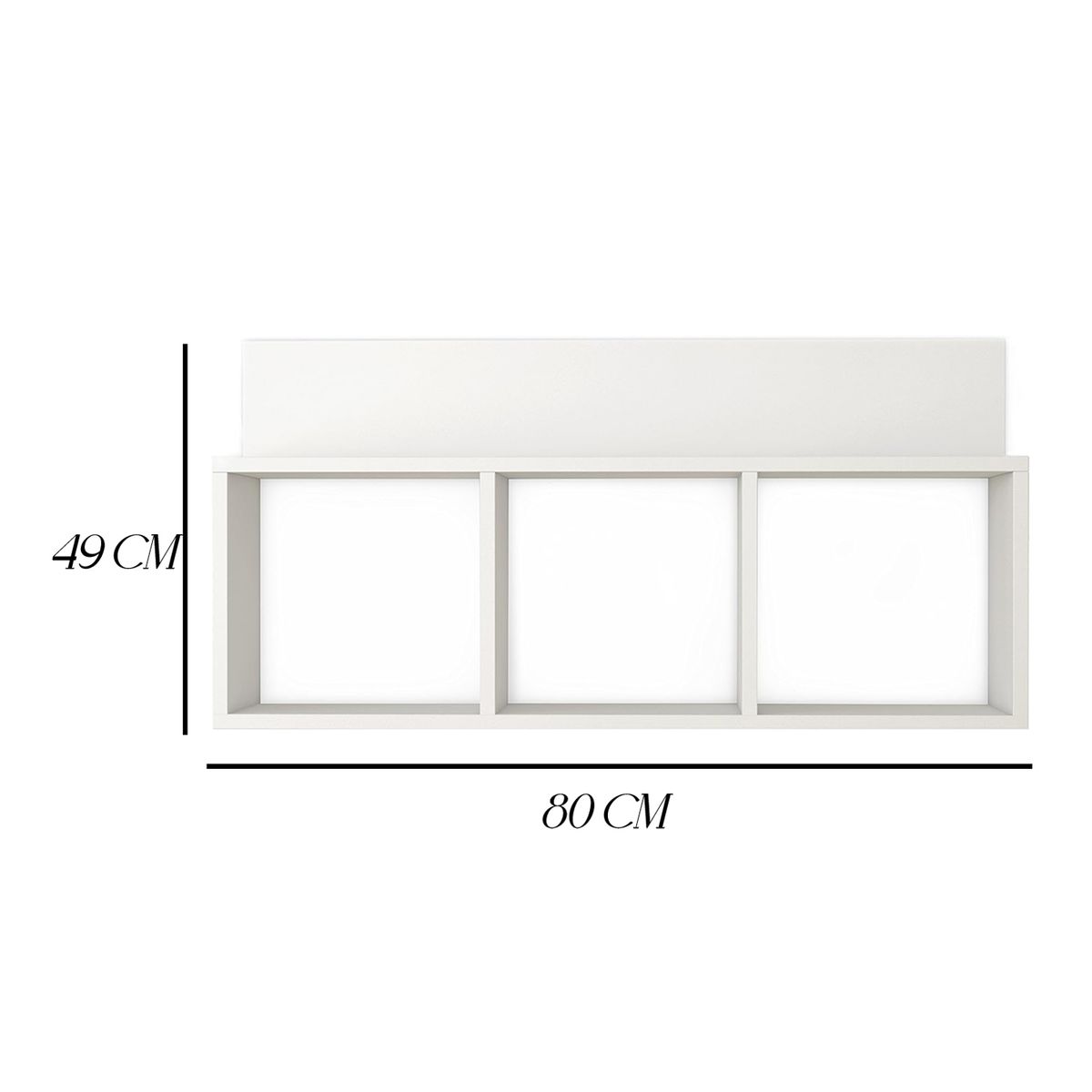 PELIKANO - Repisa Flotante Jhire Melamina Blanco 80x49cm