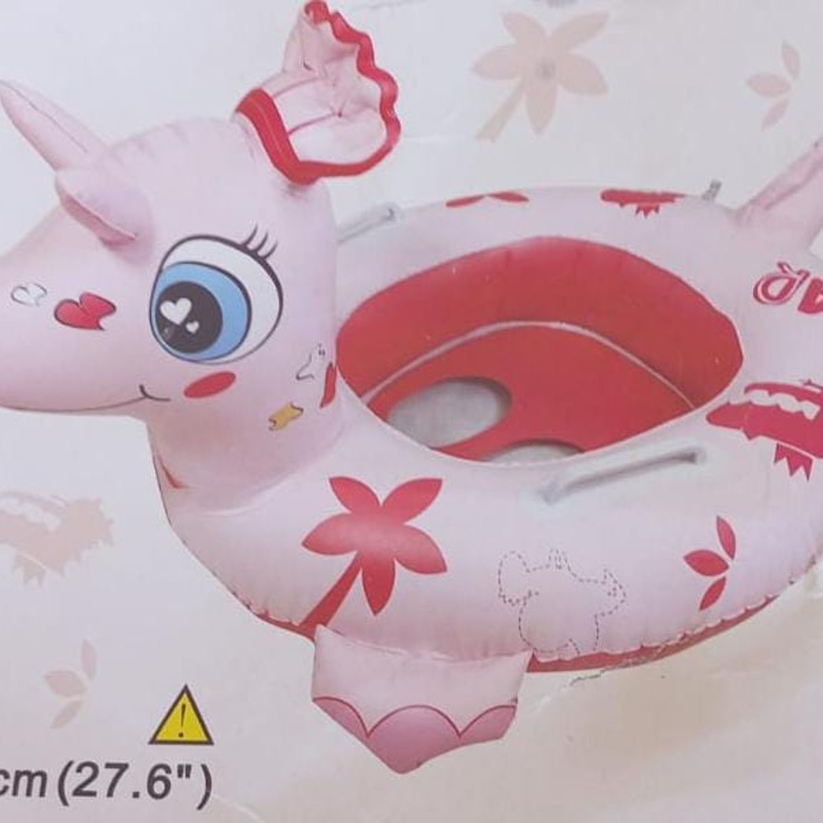 GENERICO - Flotador Inflable con asiento y agarraderas Laterales Rosado