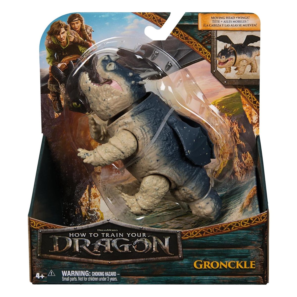 DRAGONS - Figura de Accion Gronckle Como entrenar a tu dragon Albondiga Chimuelo
