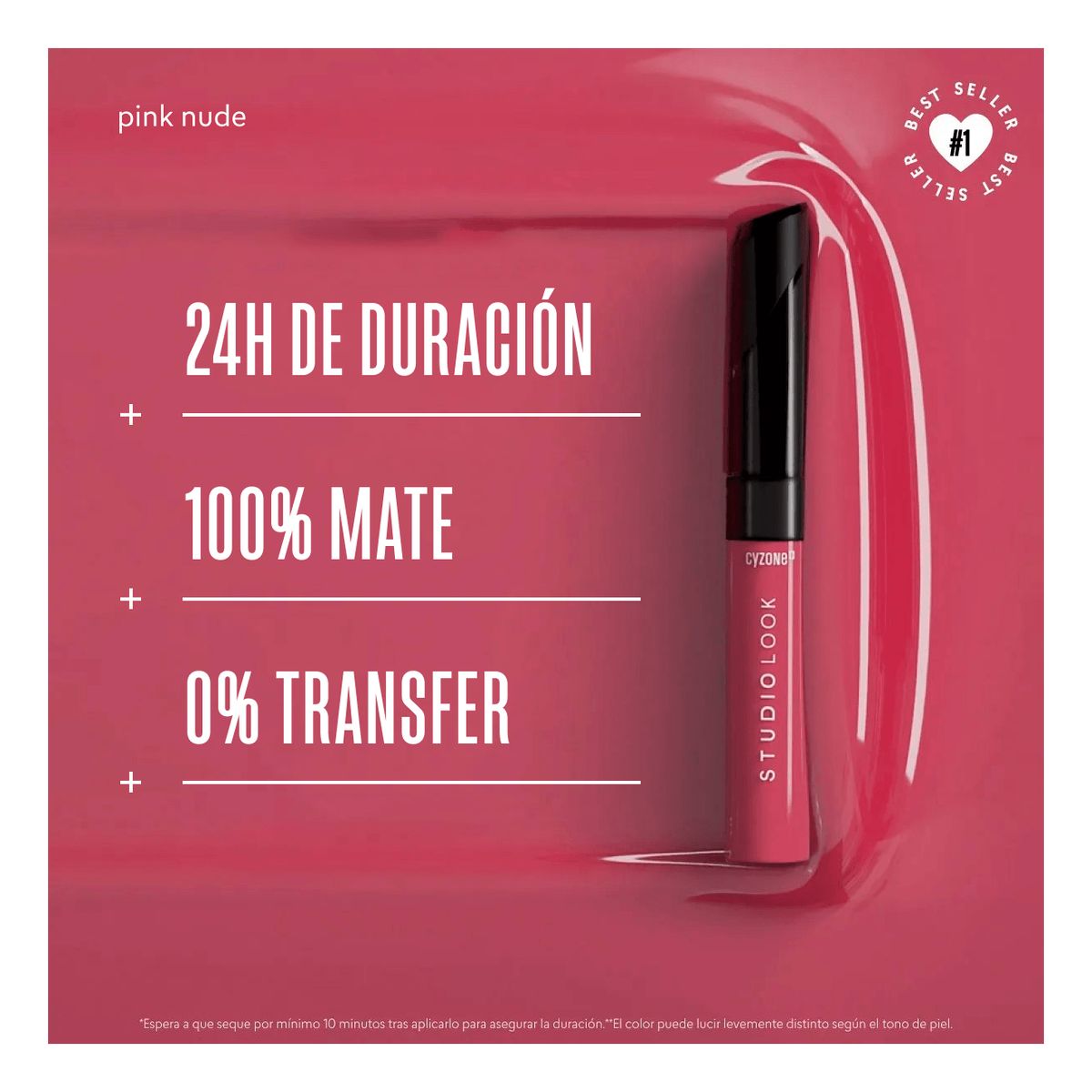 CYZONE - LABIAL MATE LÍQUIDO studio look cyzone pink nude rosado