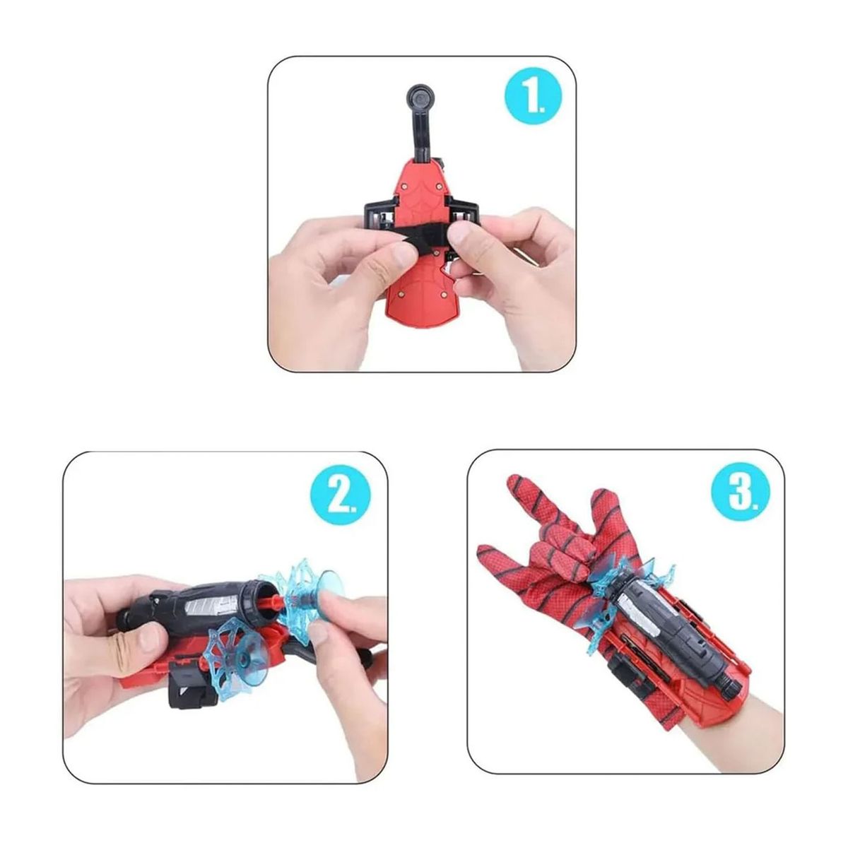 GENERICO - Pack Juguetes Guante Lanza Telaraña y Pistola de Agua